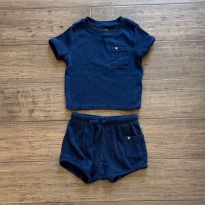 Navy Blue ribbed Hurley set